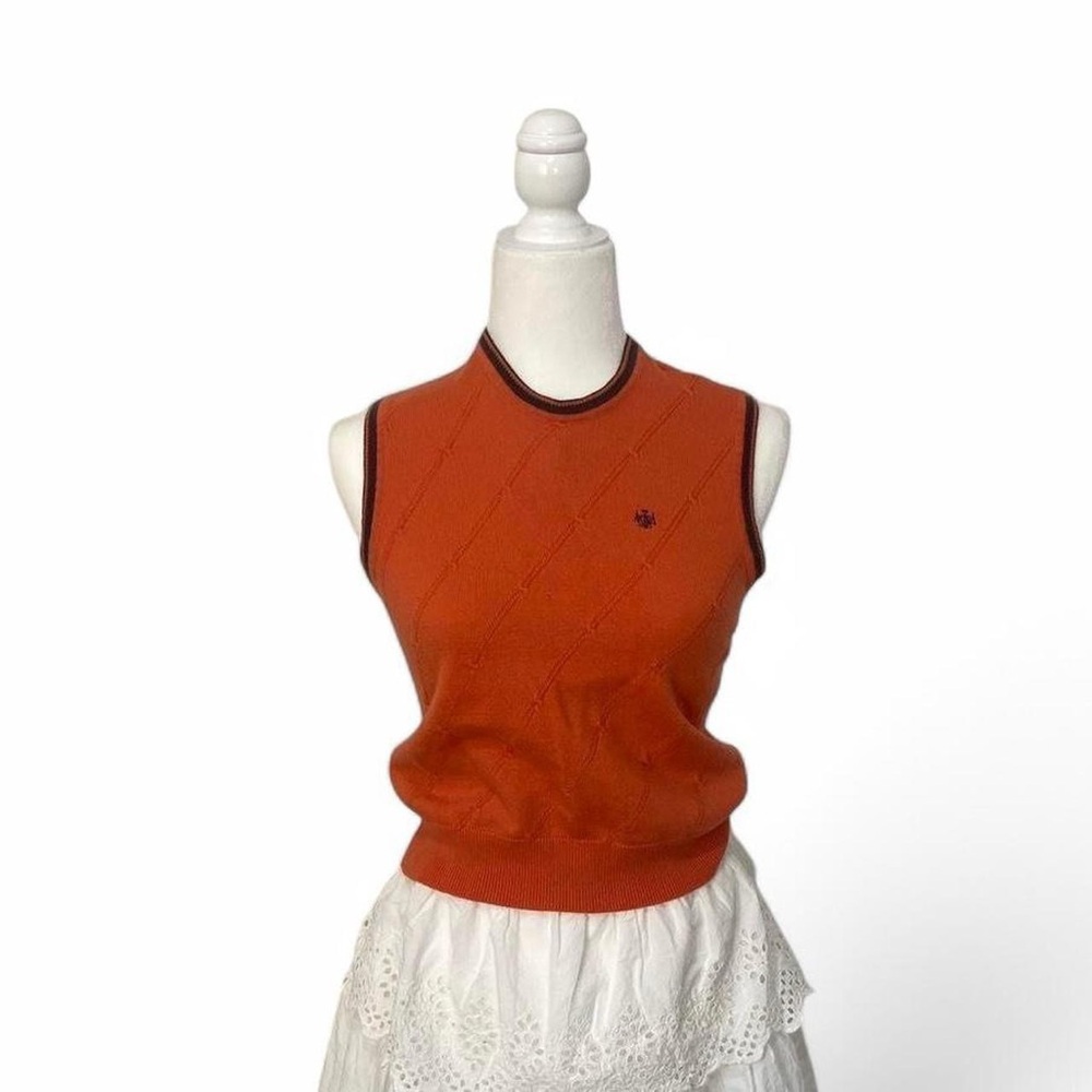 Orange vintage sleeveless vest